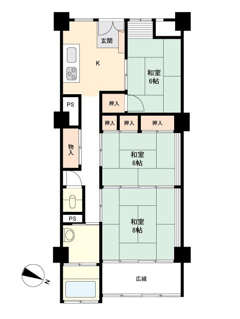 中台工業伊東マンション本館の間取り