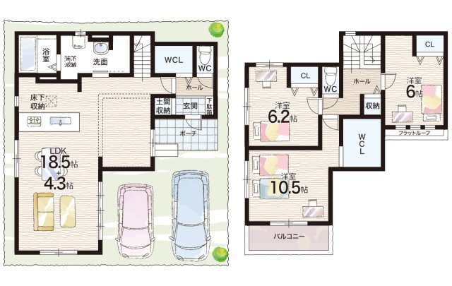 神戸市垂水区星陵台　第1期　新築一戸建ての間取り
