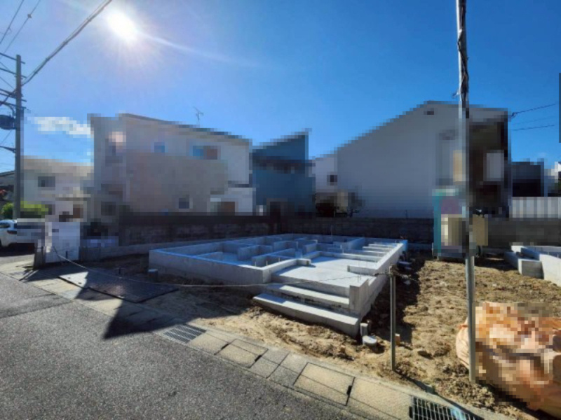 長岡京市滝ノ町2丁目　　の外観|2025.11月撮影
B号棟建築中