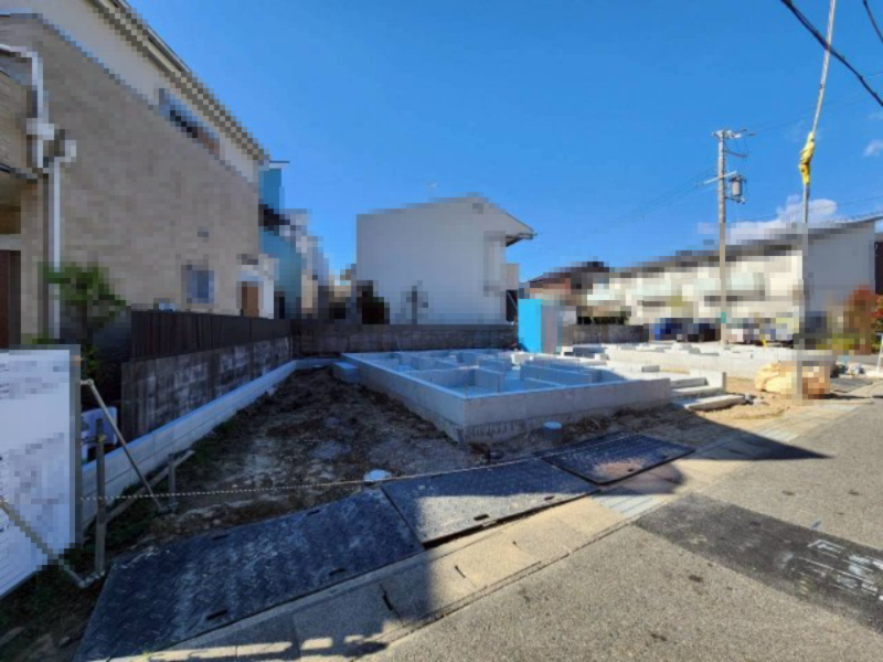 長岡京市滝ノ町2丁目　　の外観|2025.11月撮影
B号棟建築中