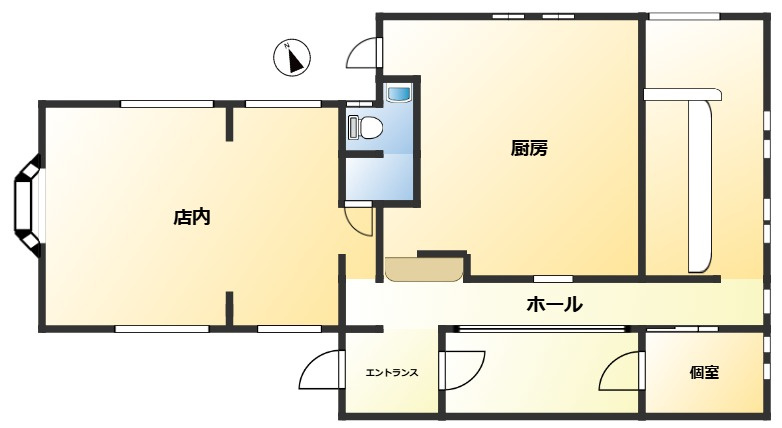 駒場店舗　N-1の間取り