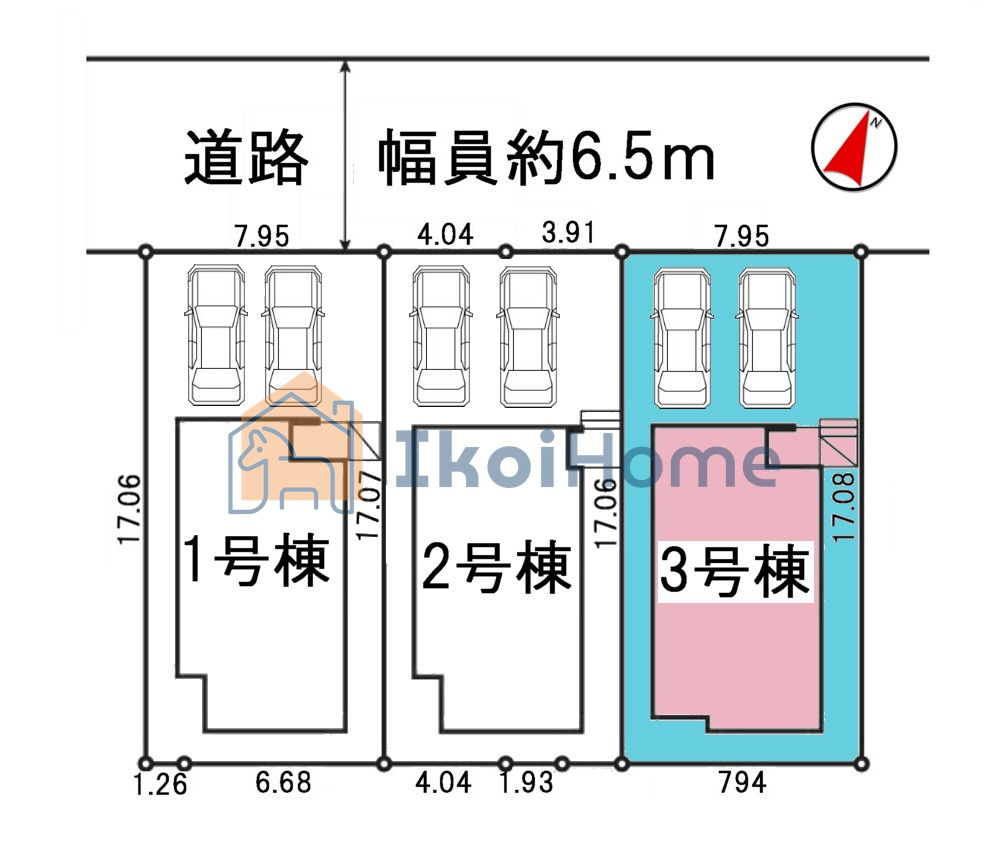 神戸市西区竹の台５丁目１期　3号棟の周辺|全３棟！前面道路広く陽当り良好！駐車スぺ―スも３台可能です！