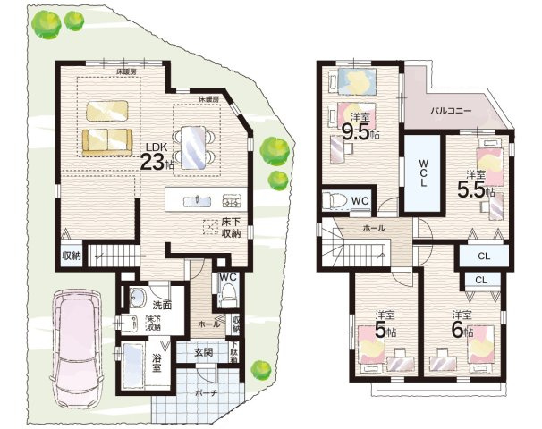 伊丹市鈴原町　第2期　新築一戸建ての間取り|1号地
