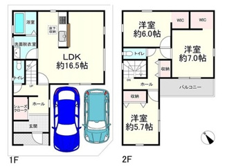 【間取り】 | 西宮市　南甲子園2丁目　新築戸建