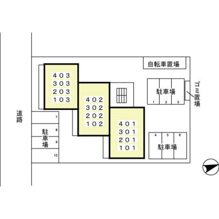 グレイスフルコート２１の駐車場