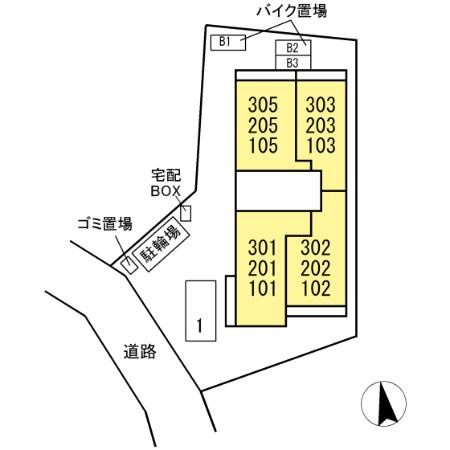 ＹＫレジデンスの区画図