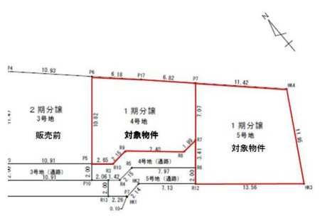 WICあり収納スペース豊富　太寺天王町　新築5区画　5号棟の区画図