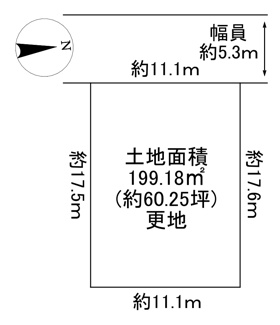 【土地図】 | 川西市大和東２丁目　建築条件無土地