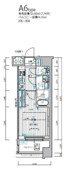 メインステージ錦糸町Ⅸの間取り