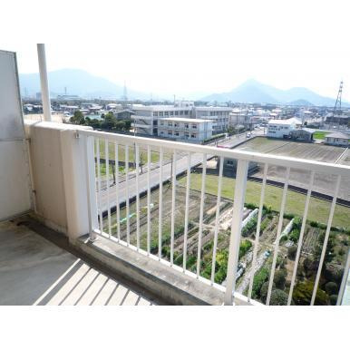 ハートマンションのバルコニー