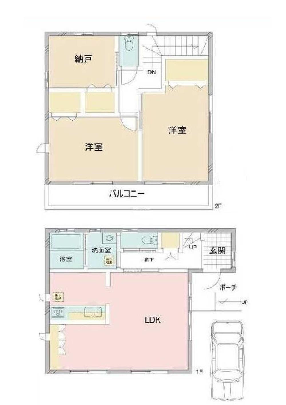 中田南1丁目 中古戸建 3680万円の間取り