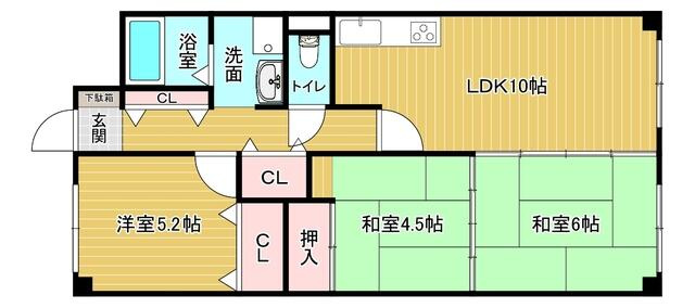 【間取り】 | ライオンズマンション姫路東今宿　14階 | 2SLDKです。