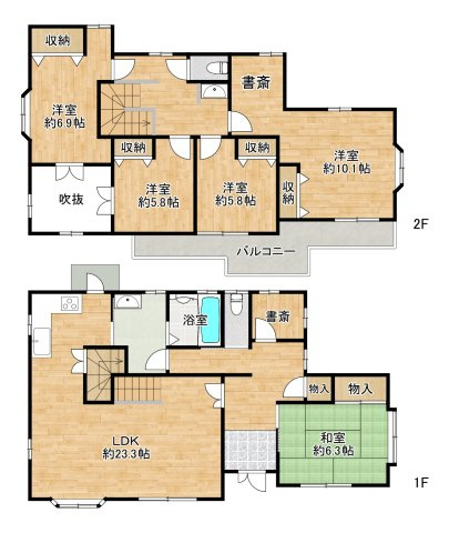 富谷市成田4丁目　スモリ工業施工の家♪の間取り