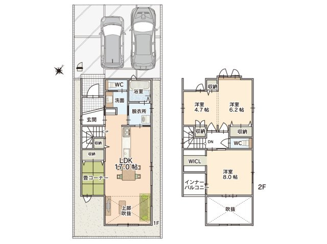 春日井市篠木町2丁目(全2棟)B号棟