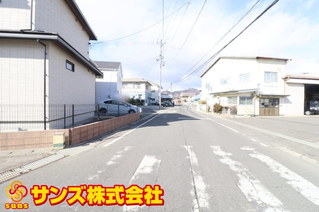 本宮市仁井田字糀壇　　　２号棟　　　五百川小学校、本宮第２中学区の前面道路含む現地写真|北側前面道路