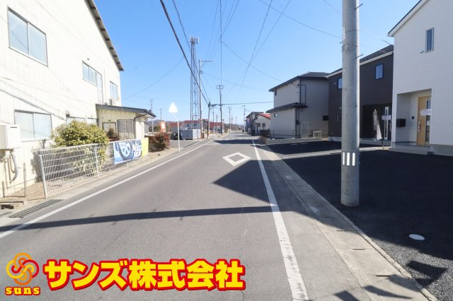 本宮市仁井田字糀壇　　　２号棟　　　五百川小学校、本宮第２中学区の前面道路含む現地写真|北側前面道路