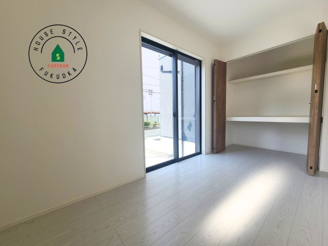 福岡市東区大岳2丁目第1-2棟（2号棟）の内観：施工例|将来的に、琉球畳を引きまして和室風にすることも可能です。