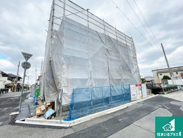 伊丹市鈴原町　第2期　新築一戸建ての外観|周辺は落ち着いた街並みの住宅地！子育てがしやすい住環境です！まだ未完成ですが、現地でしかわからない事もございます。是非一度ご覧ください。