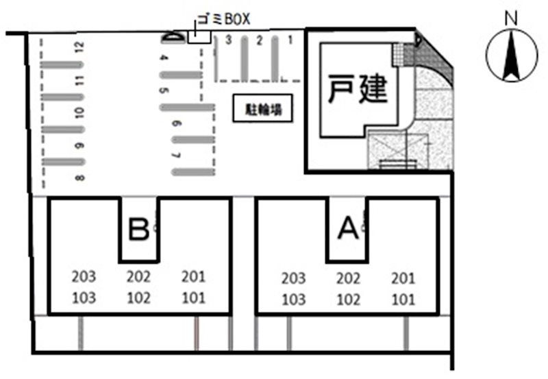 リュミエール　Aの区画図