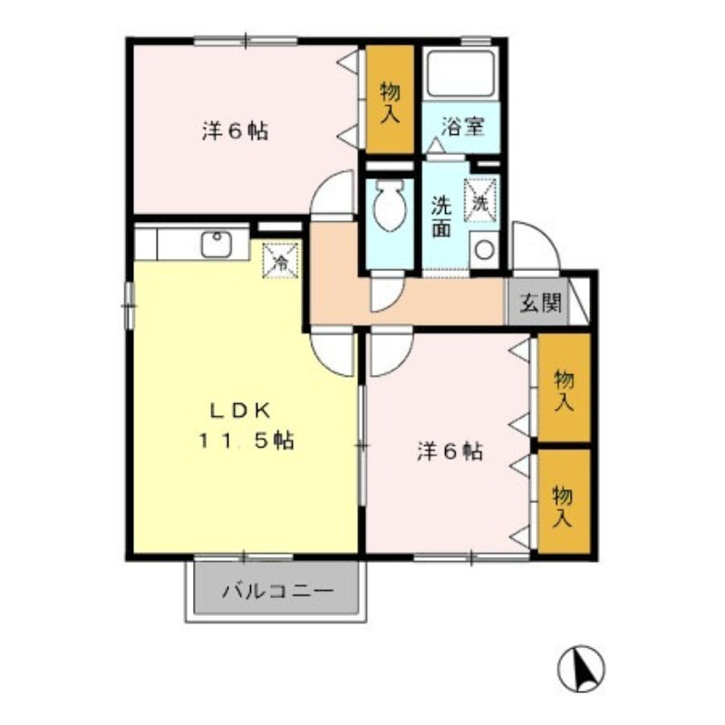 セジュール薮田の間取り