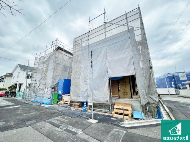 伊丹市鈴原町　第2期　新築一戸建ての外観|周辺は落ち着いた街並みの住宅地！子育てがしやすい住環境です！まだ未完成ですが、現地でしかわからない事もございます。是非一度ご覧ください。