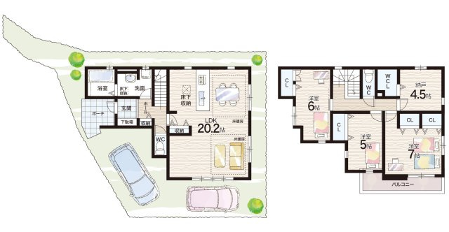 伊丹市鈴原町　第2期　新築一戸建ての間取り|3号地