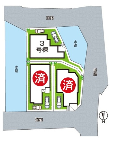 伊丹市鈴原町　第2期　新築一戸建ての区画図|全3区画