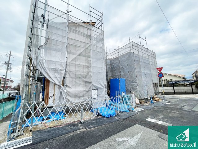 伊丹市鈴原町　第2期　新築一戸建ての外観|周辺は落ち着いた街並みの住宅地！子育てがしやすい住環境です！まだ未完成ですが、現地でしかわからない事もございます。是非一度ご覧ください。
