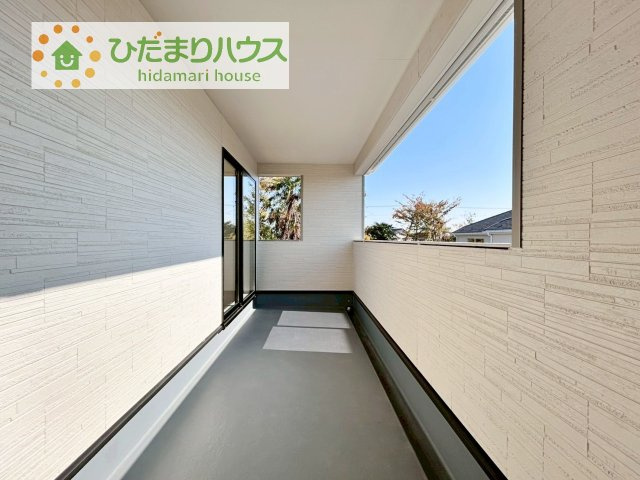【バルコニー】 | 結城市結城第43　新築戸建　6号棟 | お庭付物件になります！お庭遊びや、プールなどお子様も大喜び(^^)