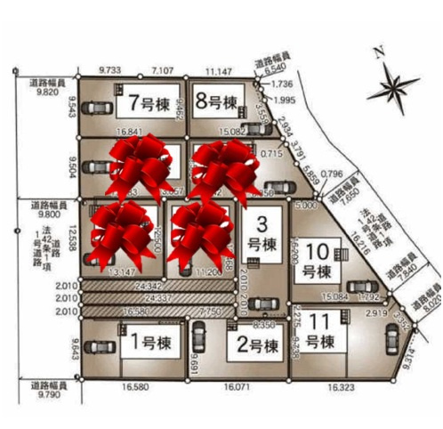 【Cradle garden】宇都宮市川田町 第6の区画図|○全11邸分譲地○