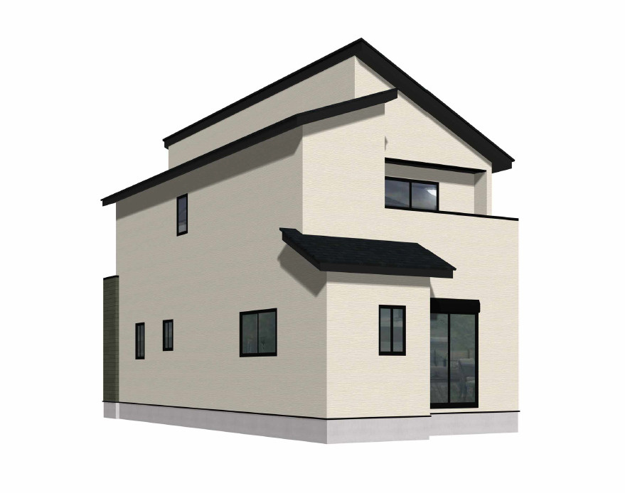 北九州市八幡西区町上津役西1丁目2期1号棟の外観パース