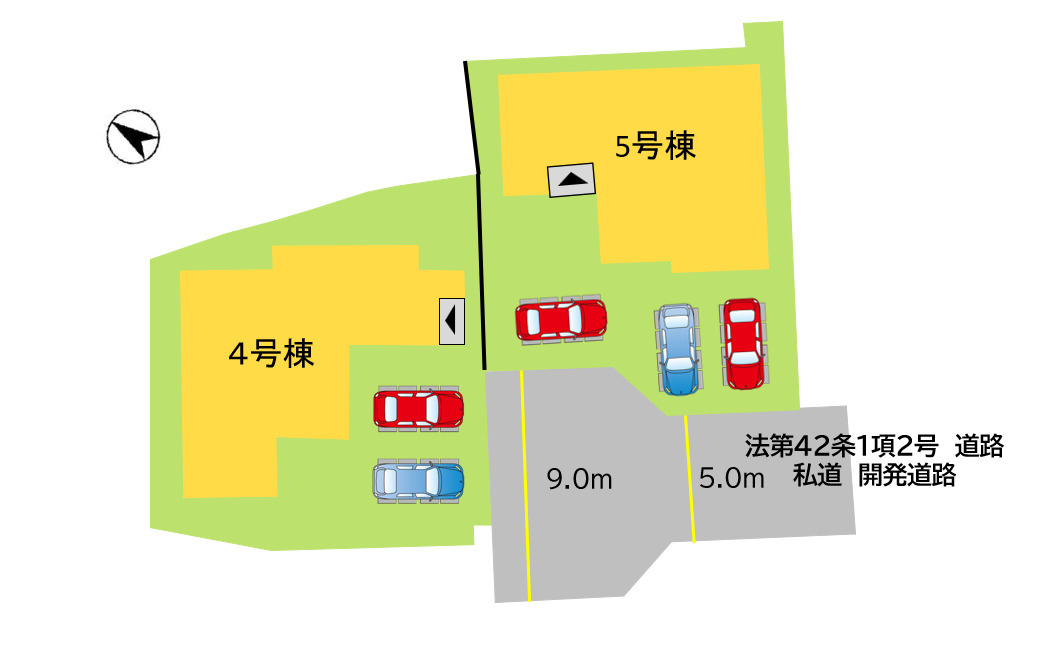 北九州市八幡西区町上津役東2丁目4期4号棟の区画図