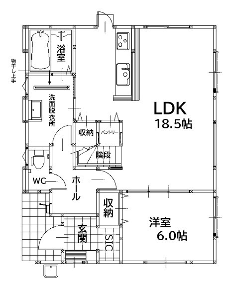 中間市中尾2丁目1期1号棟の間取り