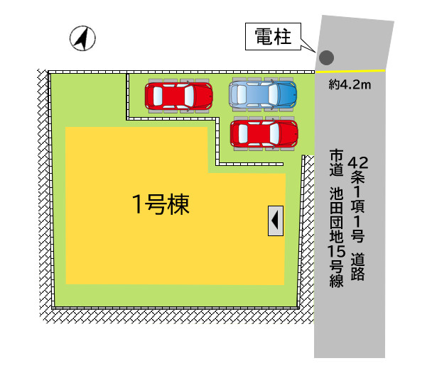 中間市池田1丁目2期1区画の区画図