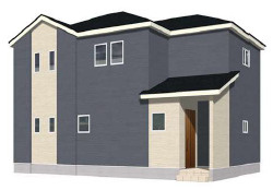 仲介手数料不要　よかタウンBloom菊池市隈府4期【隈府小・菊池南中】の外観パース|外観パースです