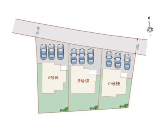 焼津市塩津3期　新築住宅の区画図