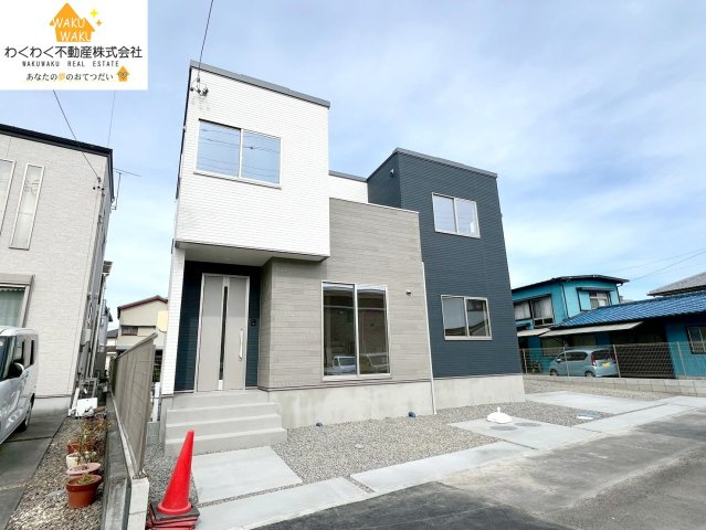 焼津市三ケ名　13期　限定1棟の前面道路含む現地写真|2026年2月上旬撮影