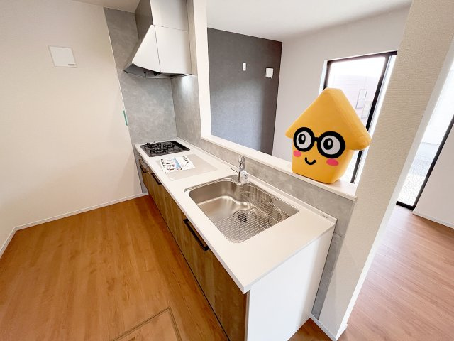 島田市東町　5期　限定1棟のキッチン|憧れのオープンカウンターキッチンです♪小さいお子様がいても目が行き届くので安心です♪
