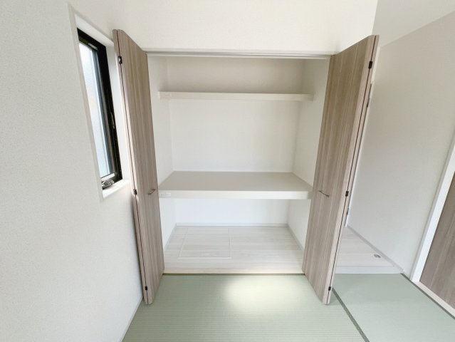 焼津市田尻北　未使用戸建の収納|和室に大容量収納あり♪
和室は客間としてもお子様のプレイルームとしても使えます♪