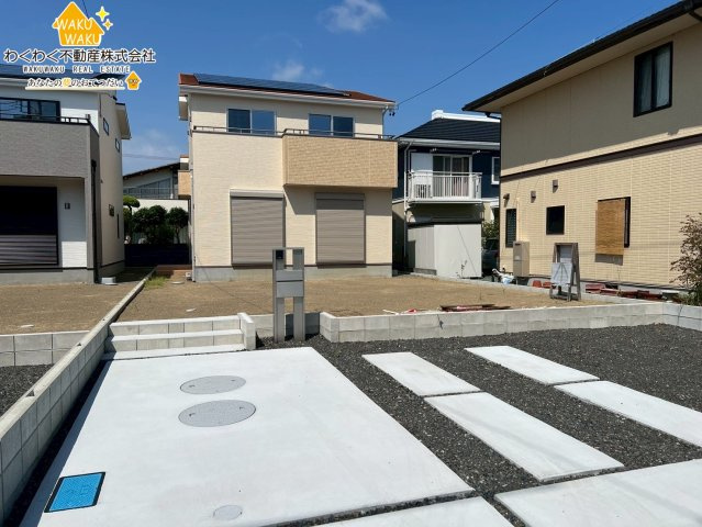 焼津市田尻北　新築戸建の外観|【2号棟】
（2025年9月16日撮影）