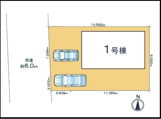 新築 焼津市石津　第1期の区画図