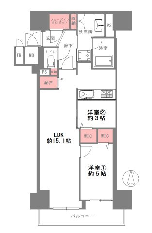 プレミスト堺筋本町ラディーナの間取り