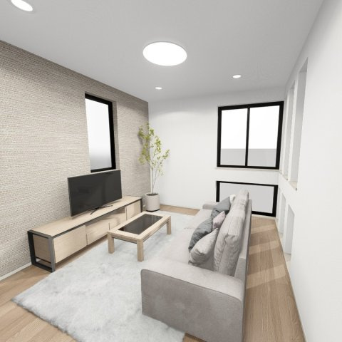 台東区竜泉３丁目の新築戸建の外観パース|外観イメージパース