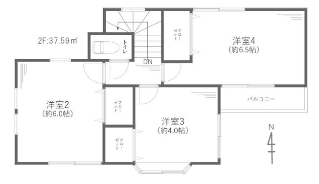 【間取り】 | 茅ヶ崎市東海岸北5丁目　中古戸建 | 2階
