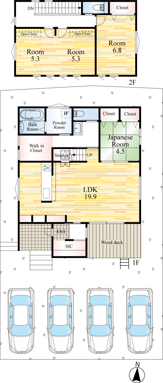 仲介手数料不要　大英産業菊池郡菊陽町原水１号地【菊陽北小・菊陽中】の間取り