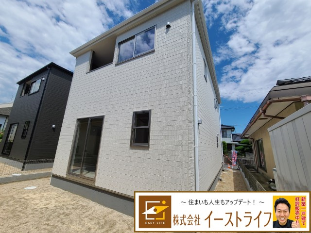 【新築戸建】　いわき市郷ヶ丘2丁目1期　全2棟　長期優良住宅　ラスト1棟！の外観|2号棟南側外観写真