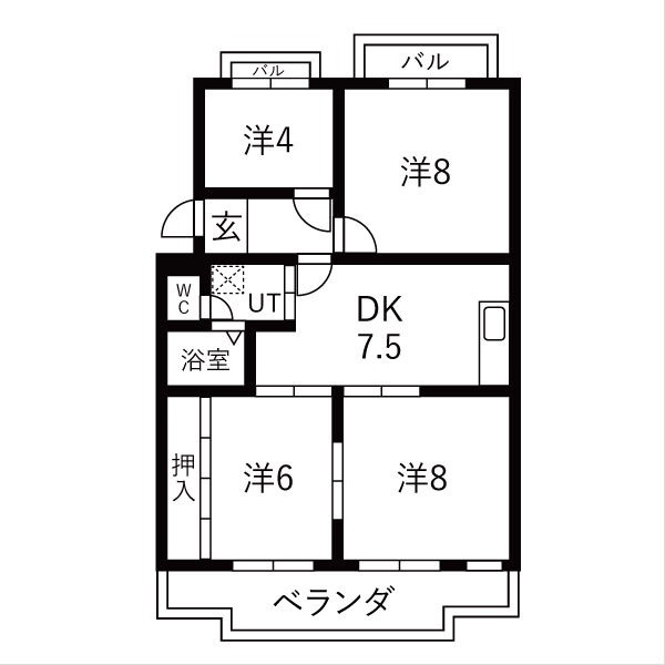 ルーミックノート緑丘の間取り