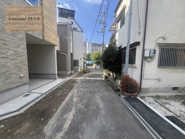 大阪市旭区清水5丁目の前面道路含む現地写真