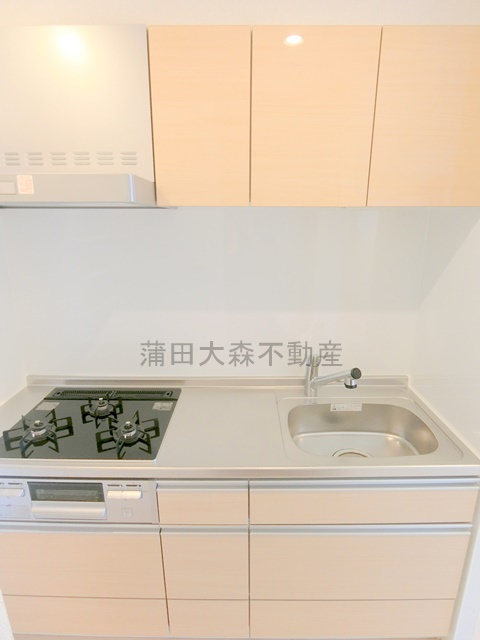 GRAN　PASEO大森北のキッチン|グリル付き３口ガスコンロのシステムキッチン