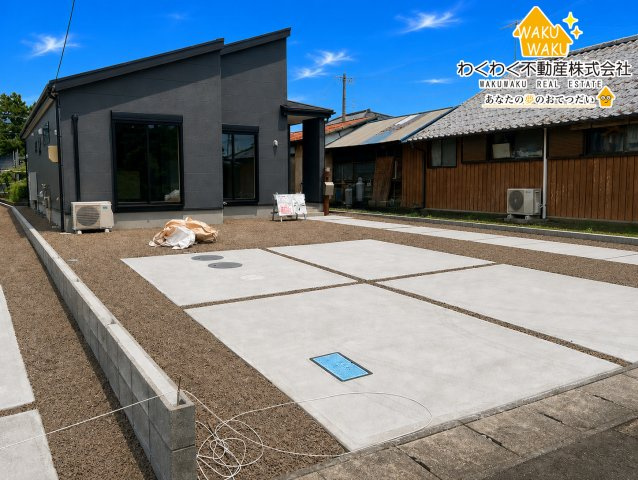 焼津市高新田　新築戸建　全３棟の前面道路含む現地写真|【2号棟】2026年7月初旬撮影